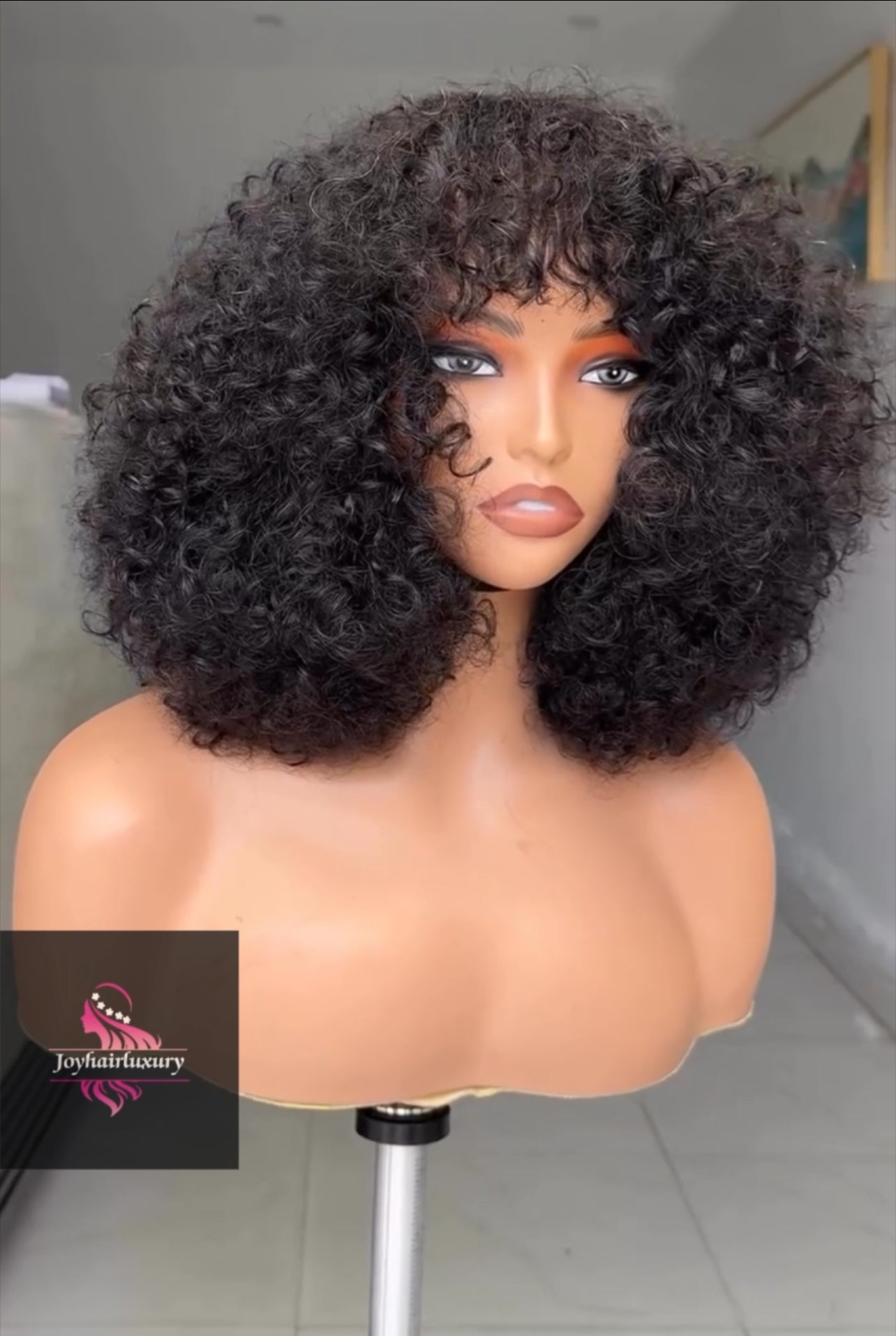 Luxury mega sdd  bang human hair wig