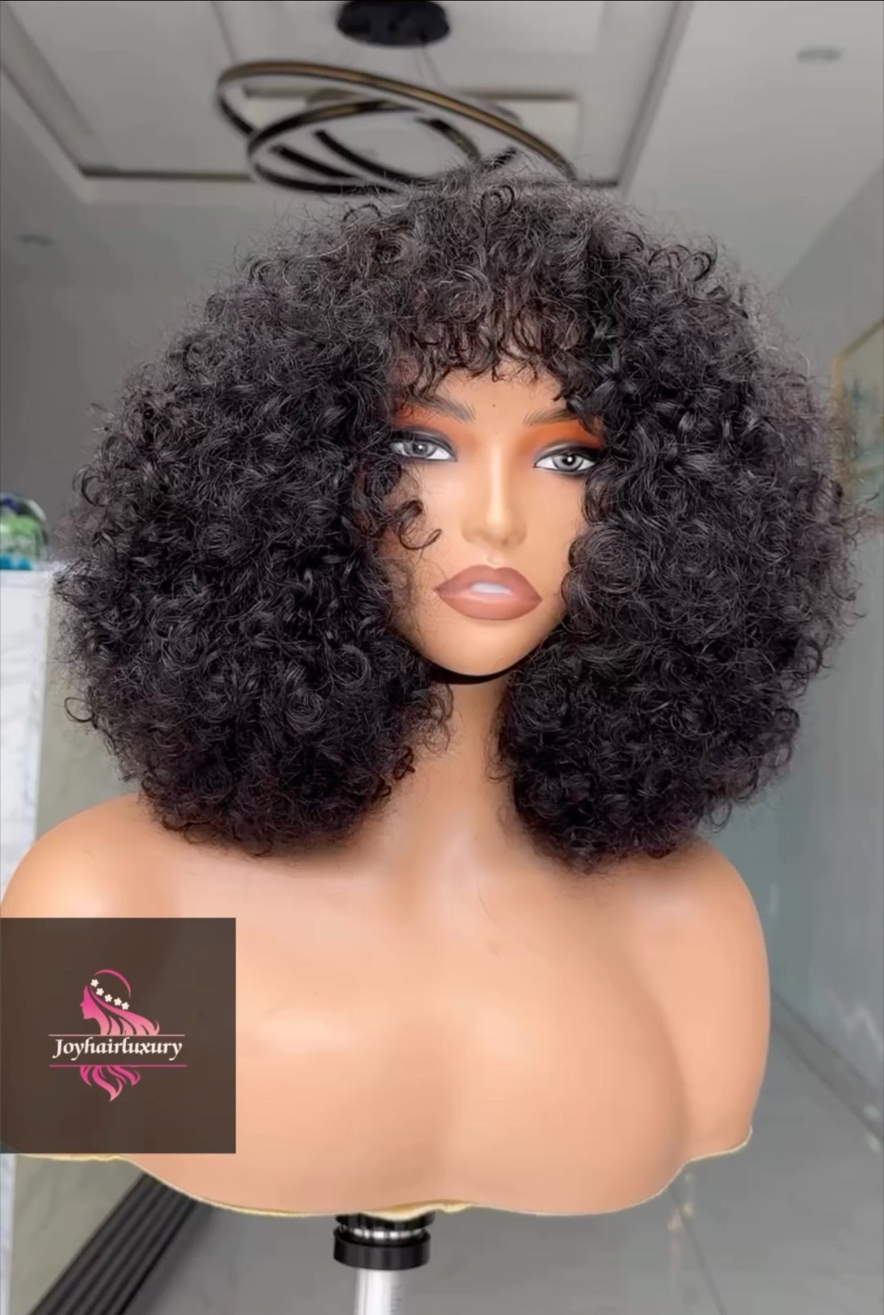 Luxury mega sdd  bang human hair wig