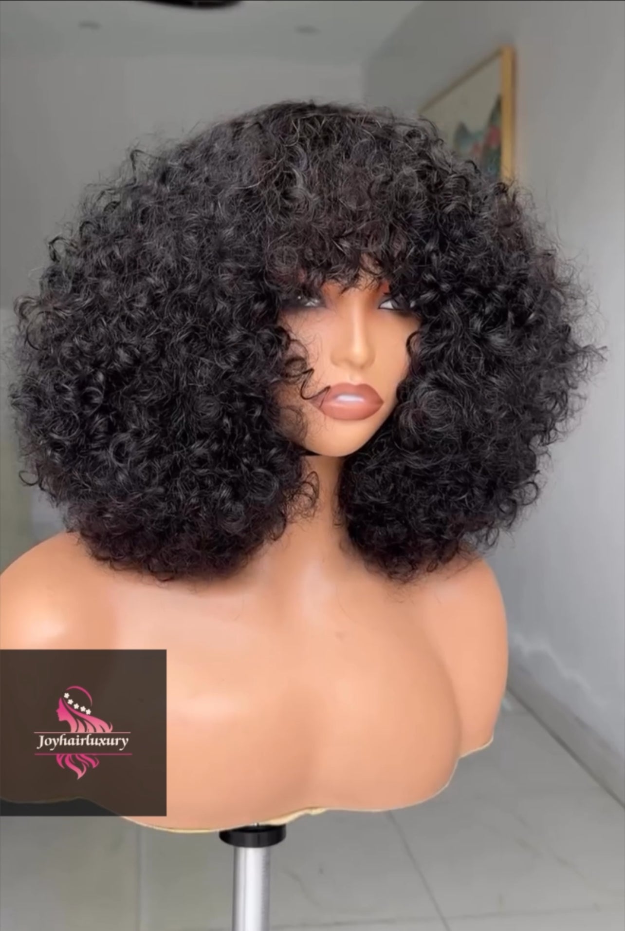 Luxury mega sdd  bang human hair wig